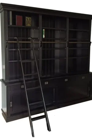 Boekenkast Putten zwart 260 x 240cm Exclusieve Aanbieding