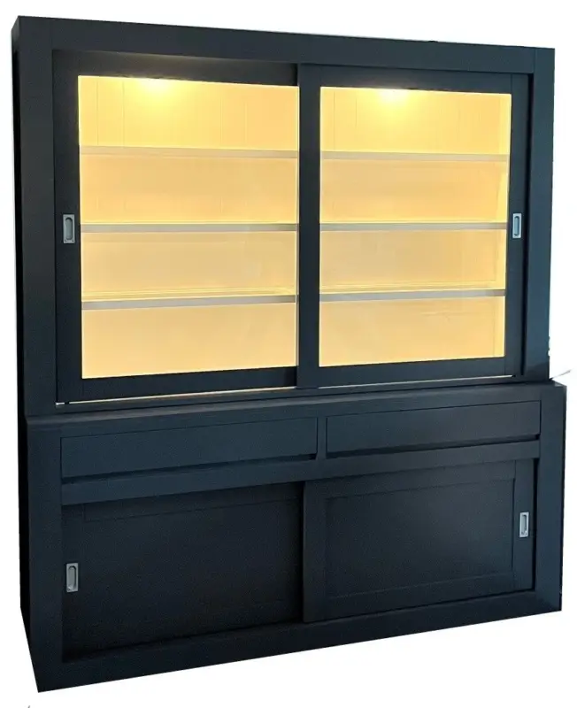Buffetkast Design leigrijs 200cm led verlichting Nu Kopen