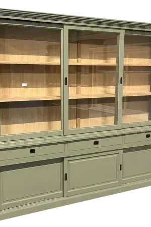 Bestseller Buffetkast Engels groen Putten XXL 300 x 240cm eiken natuur interieur