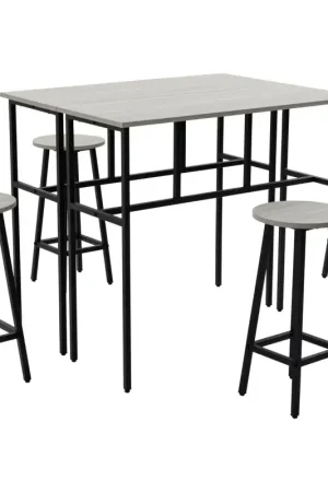 Nancy's Leeds Bartafelset - Bar Set - 6-delige Set - Grijs / Zwart Gratis Retour
