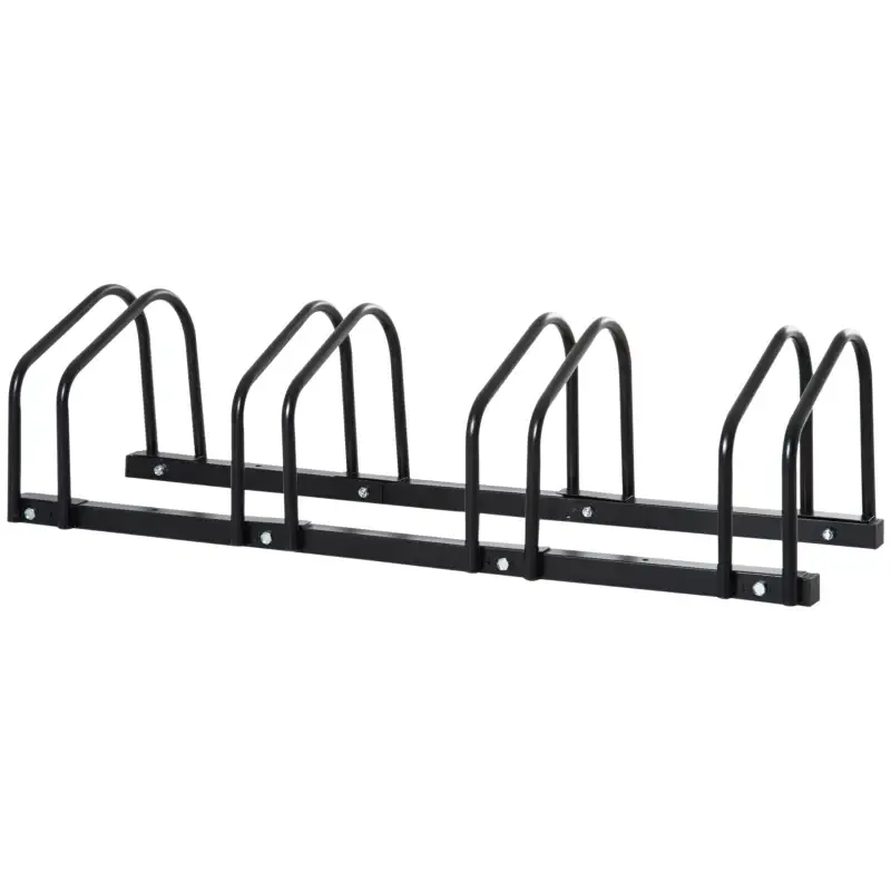 Beste Prijs Nancy's Laval Fietsenrek voor 4 fietsen, weerbestendig, wand- of vloerbevestiging, staal 110 x 33 x 27 cm