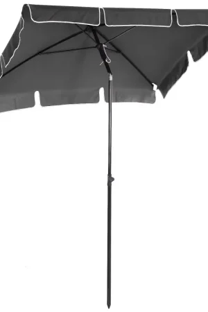 Dagaanbieding Nancy's Mandeville Parasol - Zonwering - Tuinparasol - Balkonparasol - Grijs- Opvouwbaar - ± 200 x 150 cm
