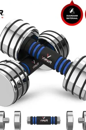 Weekendaanbieding Viper Sports Verstelbare Dumbbells 2 x 10 kg