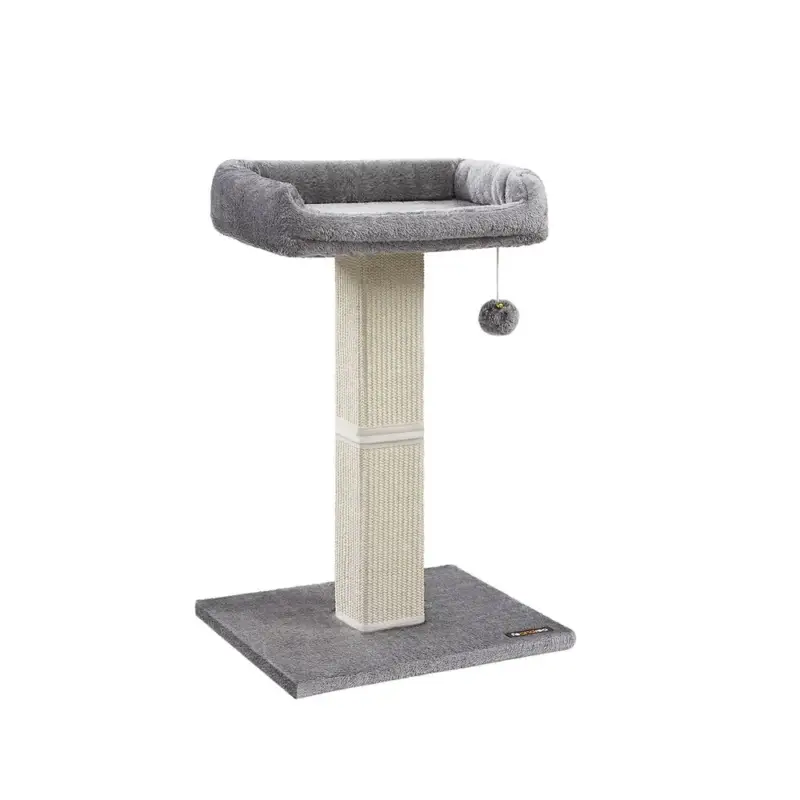 Bestseller Nancy's Fornos Krabpaal - Platform - Grijs - Pluche - ± 45 x 40 x 70 cm