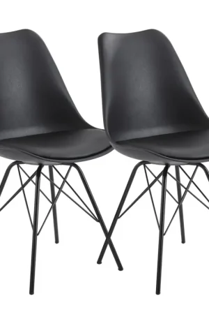 Meest Verkocht Nancy's Torredeita Eetkamerstoelen - Set van 2 - Zwart - Kunstleer