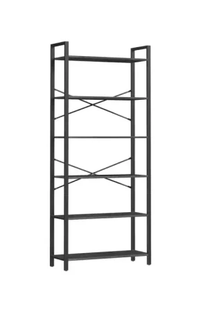 Nancy's Barrni Wandkast - Boekenkast - Zwart - ± 80 x 30 x 185 cm Weekendaanbieding
