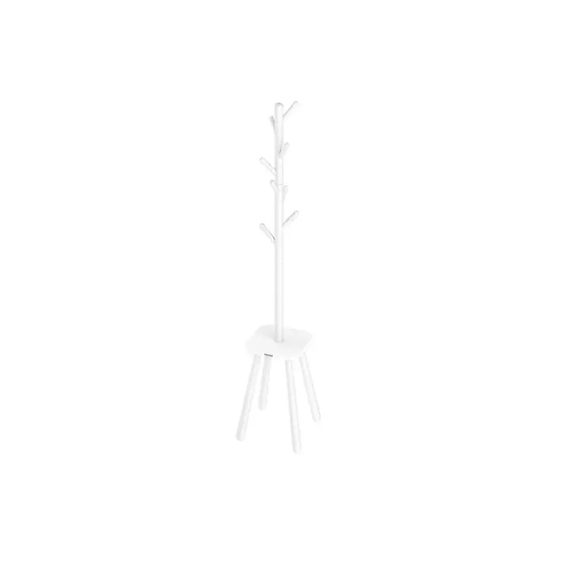Aanbieding Nancy's Casteleiro Staande Kapstok - Garderoberek - Wit - Rubberhout - ± 170 cm hoog