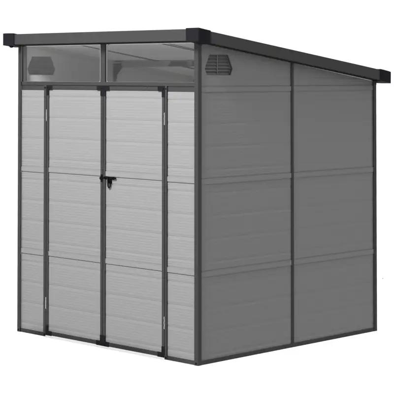 Betrouwbaar Nancy's Mioma Opbergschuur - Tuinschuur - Gereedschapsschuur - Grijs - ± 190 x 190 x 215 cm