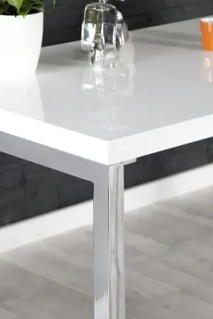 Actieprijs Bureau White Desk Wit Hoogglans 160cm- 21142