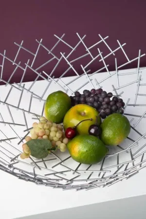 Finale Uitverkoop Decoratie Fruitschaal Zilver 45cm - 19008