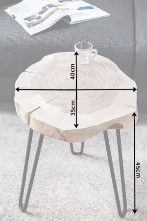 Bijzettafel Goa 38cm Massief Acacia Hout - 36707 Beperkte Voorraad